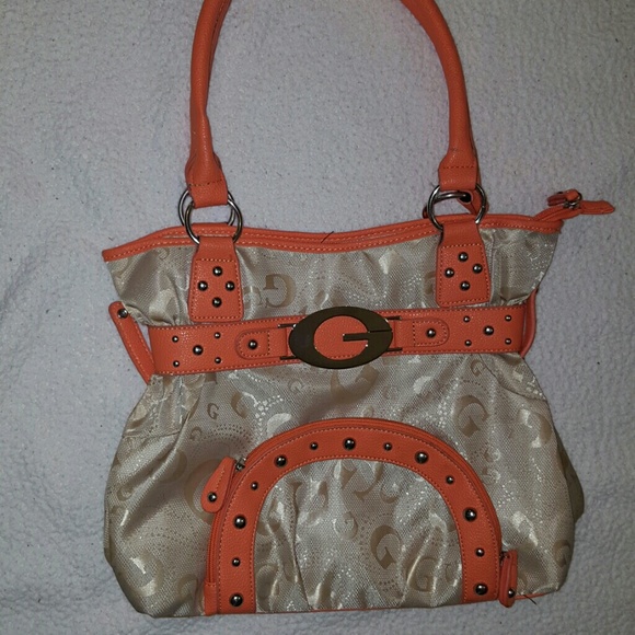 Cream Purse with Orange Detailing - Picture 4 of 4